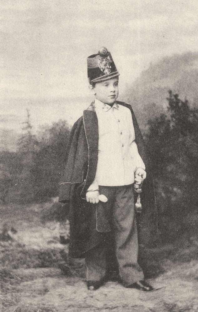 ROYALTY. Portrait of Kronprinz Rudolf, 1864 1935 old vintage print picture